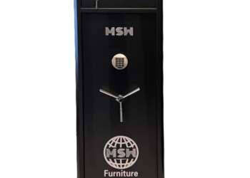 Safety Steel Storage Cabinet Rifle Gun Safe with LED Light & Biometric Digital Keypad