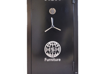 Safety Steel Storage Cabinet Rifle Gun Safe with LED Light & Biometric Digital Keypad – 170cm